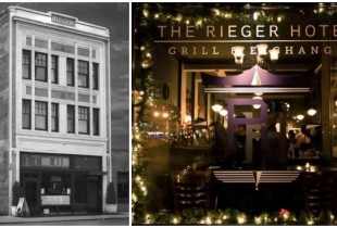 The Reiger Hotel and Exchange, Kansas City. Left: 1924, Right: 2013 (Photos: The Reiger, Trip Advisor)