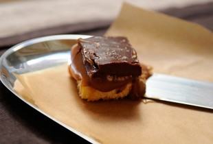 Millionaire’s Shortbread. A base of buttery shortbread, topped with a blanket of smooth caramel and then a top layer of chocolate, sprinkled with sea salt. Enough said.