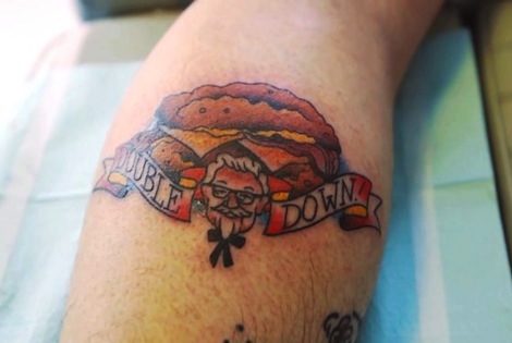 KFC Double Down Tattoo Joins the Pantheon of Ridiculously Bad Food Tattoos  | First We Feast