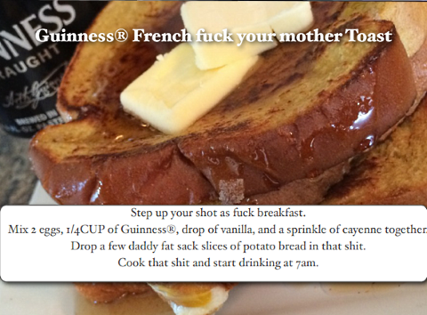 vulgar chef guinness french toast