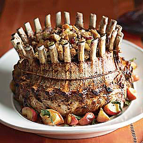first_we_feast_thanksgiving_recipes_crown_rib_roast_cranberry_apple_pecan_stuffing_meat_main_course_williams_sonoma