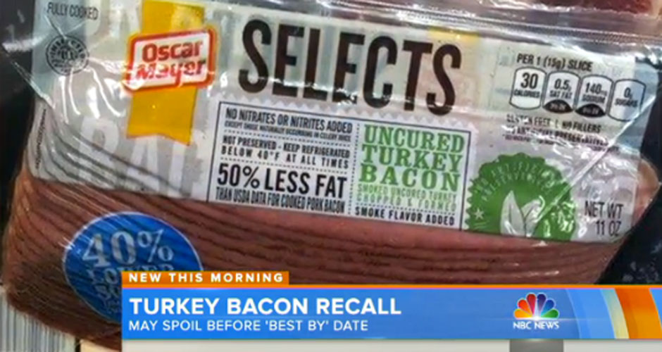 Two Million Pounds of Oscar Mayer Turkey Bacon Has Been Recalled by