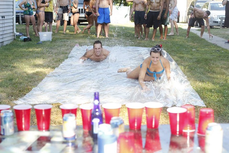 adults slip and slide